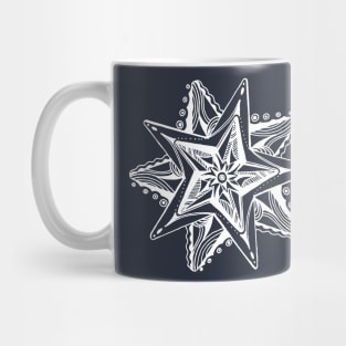 Star Tangles 4 - White Lines - Variations Mug